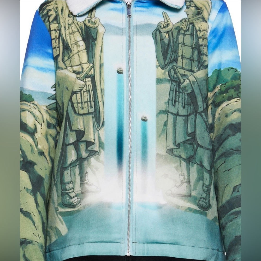 Anime Valley Warrior Trucker Naruto Jacket- Warm Sherpa Perfect Gift Size M